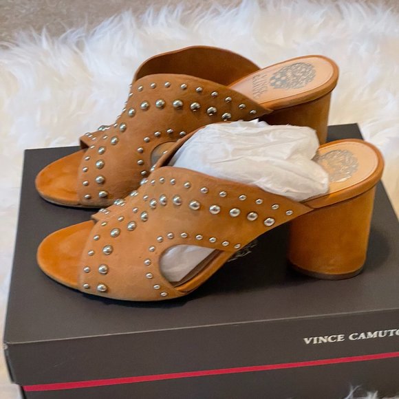 Mustard Vince Camuto Mules - Picture 1 of 2